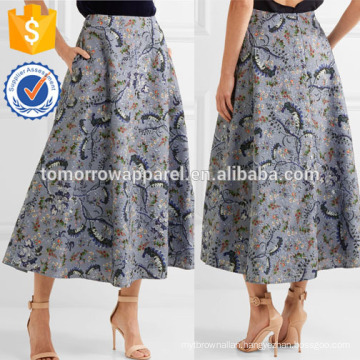 New Fashion Printed Jacquard Midi Skirt DEM/DOM Manufacture Wholesale Fashion Women Apparel (TA5109S)